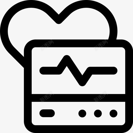 脉搏护理4线性svg_新图网 https://ixintu.com 脉搏 护理 线性