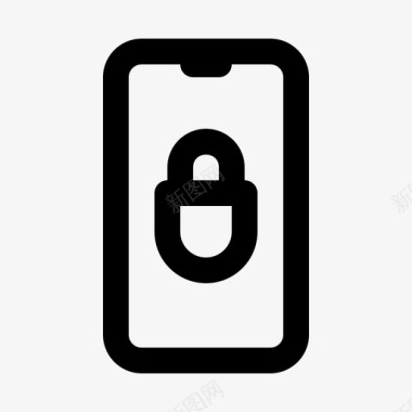 智能手机锁定iphone安全图标
