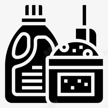 洗涤剂清洁剂家用图标