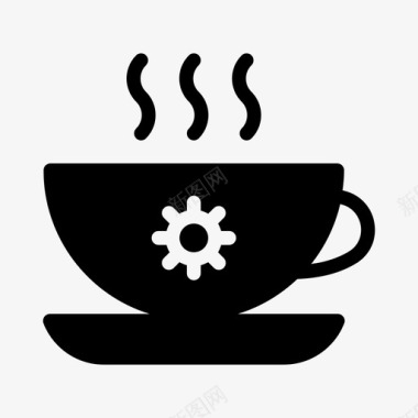 热茶杯休息咖啡图标