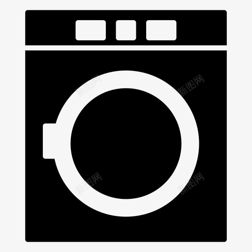 洗衣机脏衣服成堆的衣服svg_新图网 https://ixintu.com 洗衣机 衣服 成堆 服务 固体