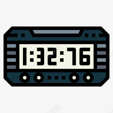 计时器卡丁车3线性颜色图标