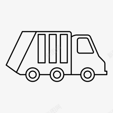 垃圾车自卸汽车生态图标
