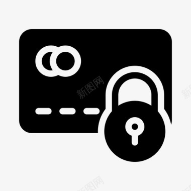 信用卡锁支付私人图标