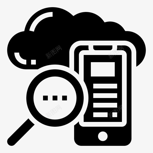 云搜索数据移动svg_新图网 https://ixintu.com 搜索 数据 移动 在线 技术 LYPH 0000030