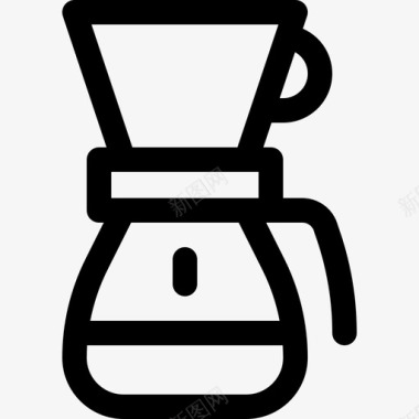 滴头咖啡生产6线性图标