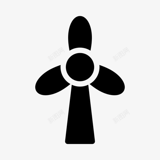 风车能源工厂svg_新图网 https://ixintu.com 涡轮机 风车 能源 工厂 电力 风力 工业 建筑 字形