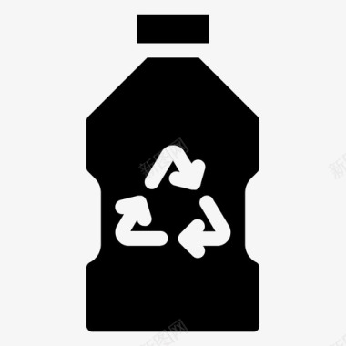 回收瓶生态能源图标