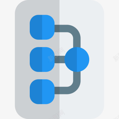 层次结构web应用程序开发平面图标
