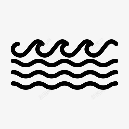 海浪自然河流svg_新图网 https://ixintu.com 海浪 自然 河流 线雕文