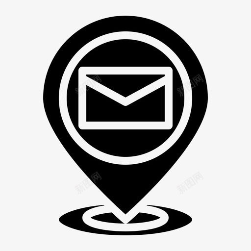邮政Pin5实心svg_新图网 https://ixintu.com 邮政 Pin 实心