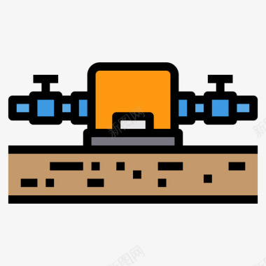 水泵管道工工具16线颜色图标