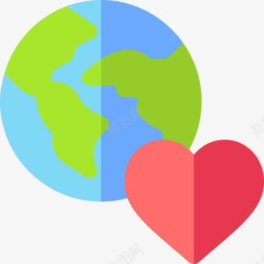 世界世界之爱7平坦图标