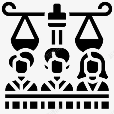 证人法律与司法56字形图标