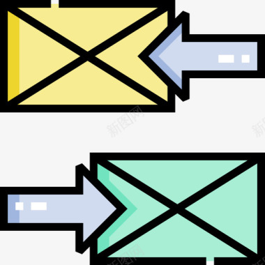 电子邮件营销197线性颜色图标