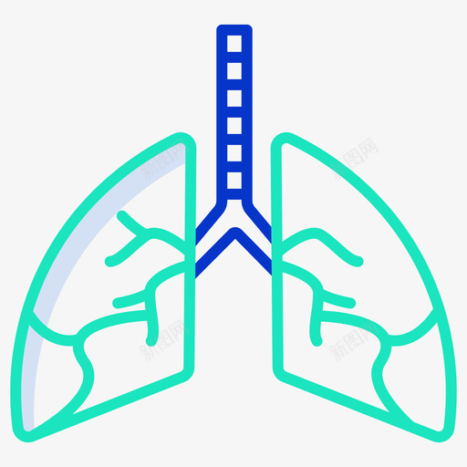 肺病毒164轮廓颜色svg_新图网 https://ixintu.com 病毒 轮廓 颜色