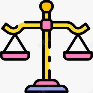 法律妇女节57线性颜色图标