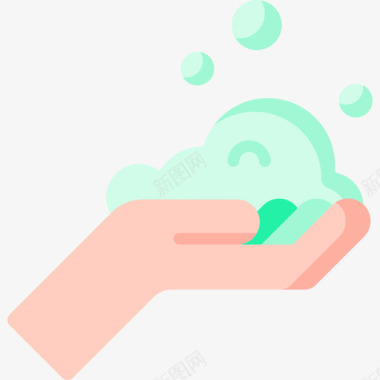 手洗冠状病毒预防2扁平图标