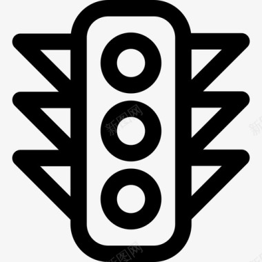 红绿灯人行横道规则图标