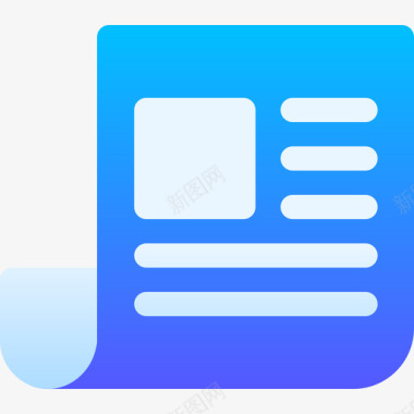 报纸传播和媒体37梯度图标