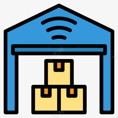 仓库物联网150线颜色图标