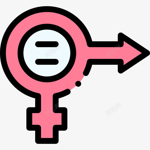 性别平等负责任消费1线性色彩svg_新图网 https://ixintu.com 性别平等 负责任 消费 线性 色彩