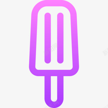冰淇淋夏季165线性颜色图标