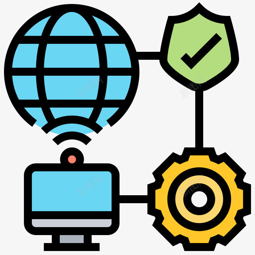 网络网络技术31线颜色svg_新图网 https://ixintu.com 网络 网络技术 颜色