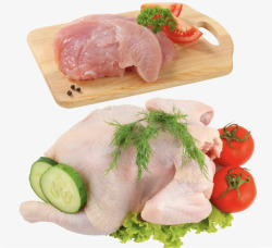 鸡肉美食生鲜蔬菜肉禽蛋海鲜蔬菜西红柿鱼虾螃蟹猪肉摆素材