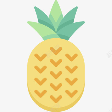 菠萝夏威夷28平坦图标