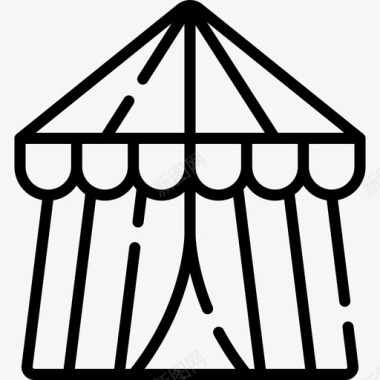 马戏团帐篷76号广场直线型图标