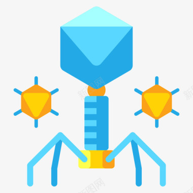 病毒疫苗和疫苗接种扁平图标