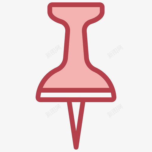 图钉文具123红色svg_新图网 https://ixintu.com 图钉 文具 红色