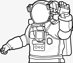 宇航员人物人物人像太空宇宙宇航员宇航员外太空漫步素材