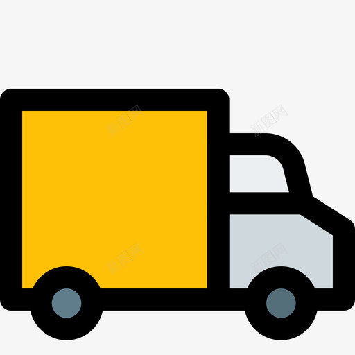 卡车运输34线性颜色svg_新图网 https://ixintu.com 卡车 运输 线性 颜色
