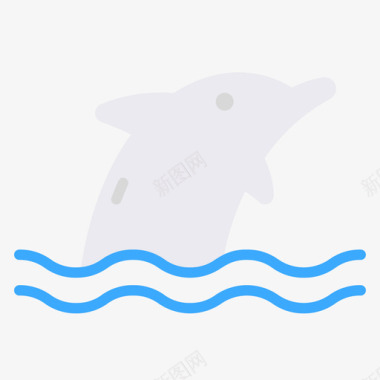 海豚46号水手扁平图标