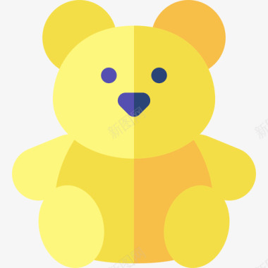 泰迪熊婴儿167扁平图标
