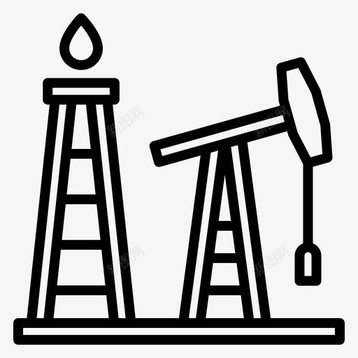 矿山石油工业17线性svg_新图网 https://ixintu.com 矿山 石油工业 线性