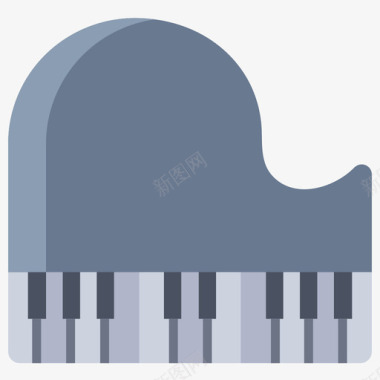 钢琴54号乐器扁平图标