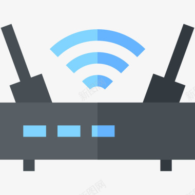 Wifi路由器在家办公21扁平图标