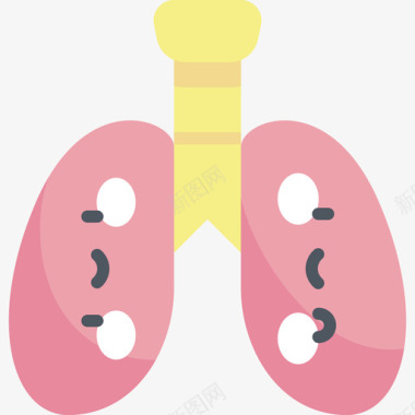 肺医疗服务17平坦图标