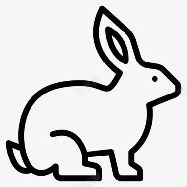 兔子动物44轮廓图标