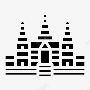 吴哥窟建筑柬埔寨图标