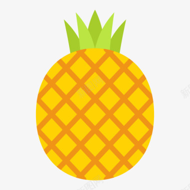 菠萝水果和蔬菜9扁平图标