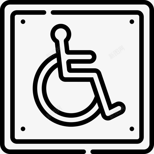残疾人标志残疾人援助15直线svg_新图网 https://ixintu.com 残疾人 标志 援助 直线