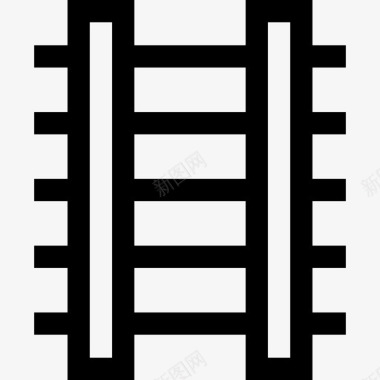 铁路轨道运输241直线图标