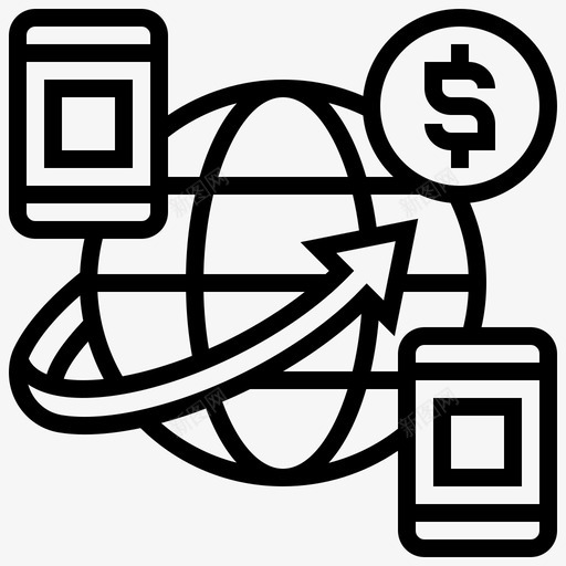 汇款付款要素4线性svg_新图网 https://ixintu.com 汇款 付款 要素 线性