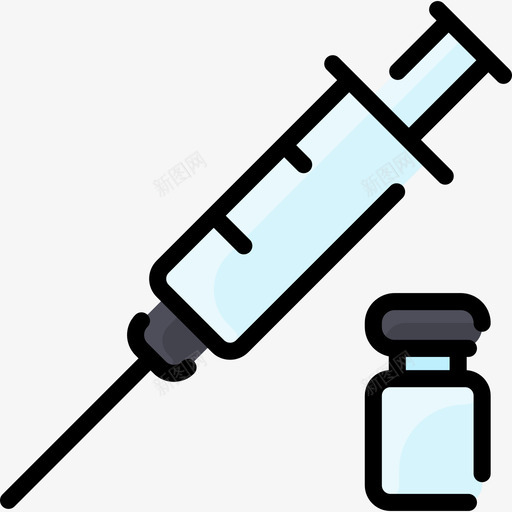 注射器冠状病毒115线性颜色svg_新图网 https://ixintu.com 注射器 冠状 病毒 线性 颜色