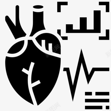 心电图监护仪健康检查11字形图标