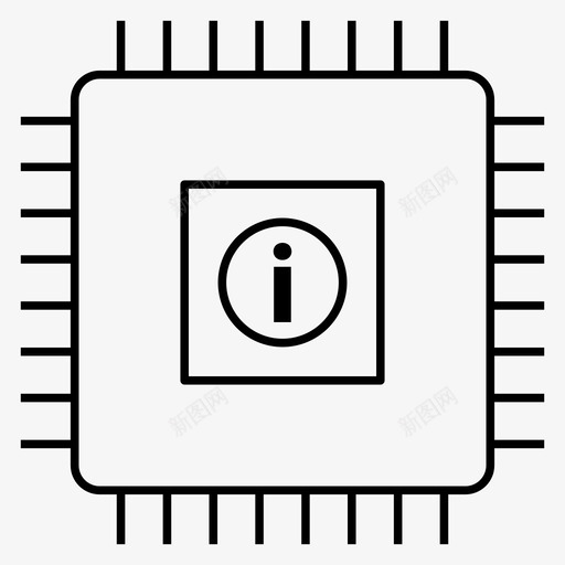 微芯片计算机芯片计算机处理器svg_新图网 https://ixintu.com 芯片 计算机 处理器 cpu 微处理器 硬件 线图 图标